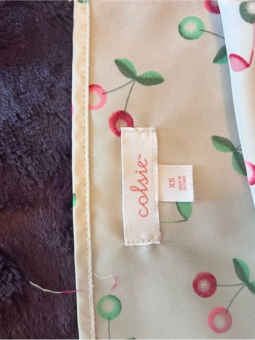 Matching Set Colsie White Cami and Shorts with Red Cherry Print